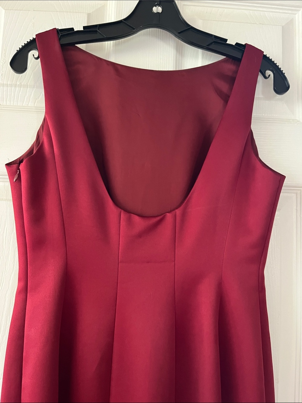LOFT Sleeveless Wine-Red Maxi Dress W/ Scoop Low Back - Picture 4 of 5